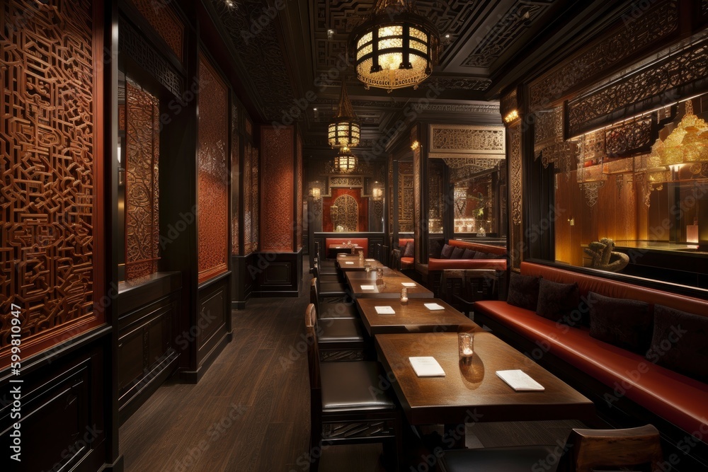 Asian restaurant bar. Generate Ai Asian restaurant bar. Generate Ai