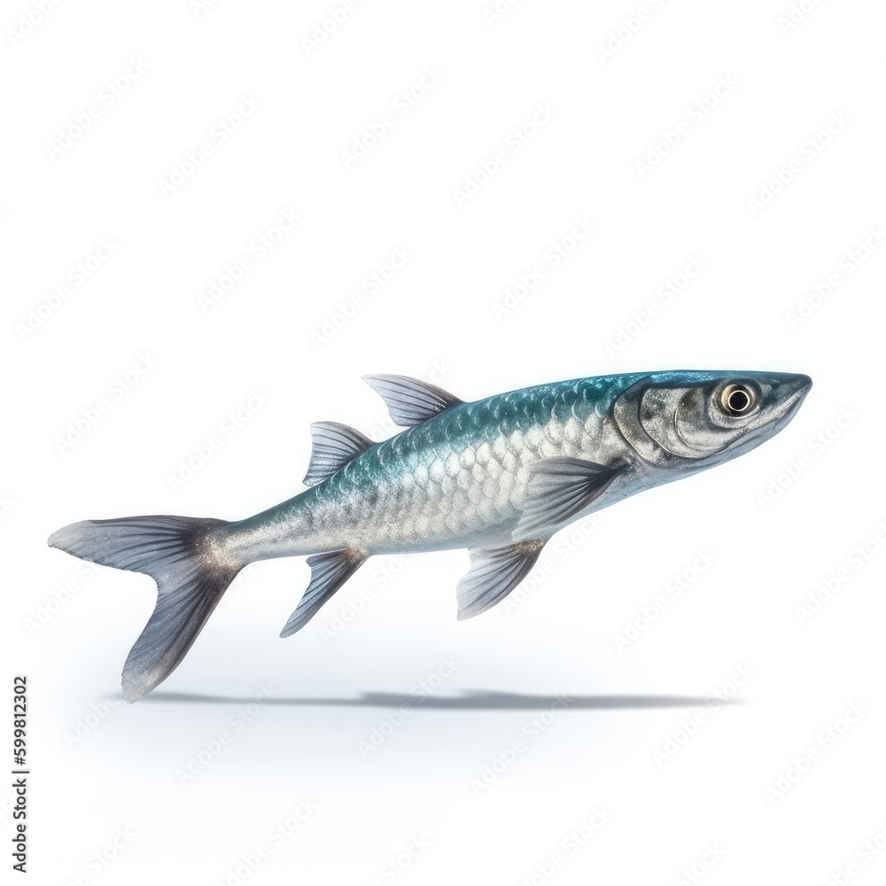Baby Barracuda isolated on white (generative AI) Baby Barracuda isolated on white (generative AI)