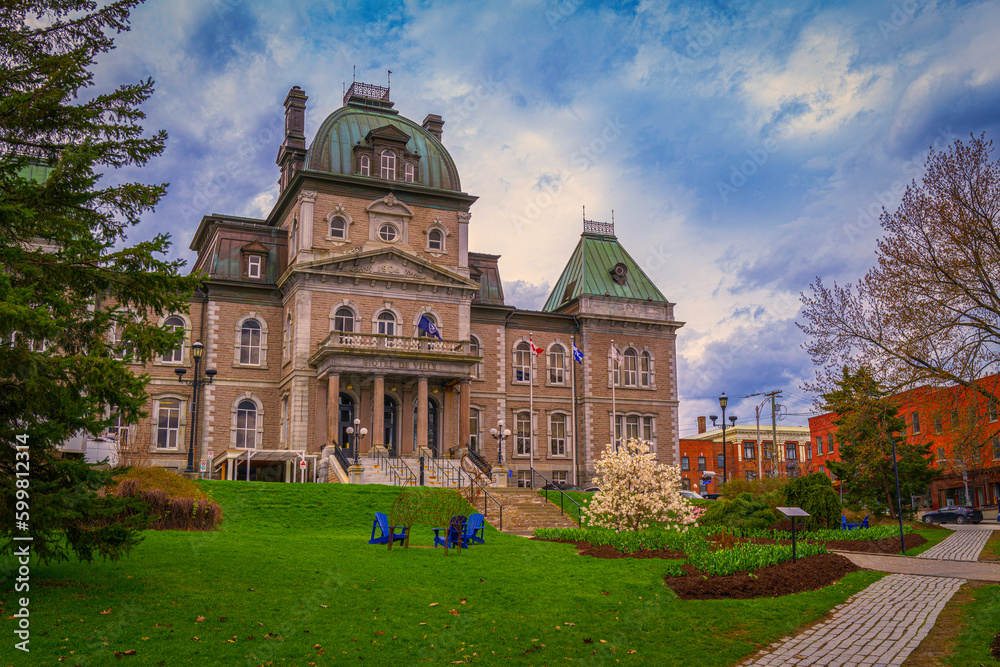 Sherbrooke City Hall on Palais Street, downtown in southern Quebec, Canada