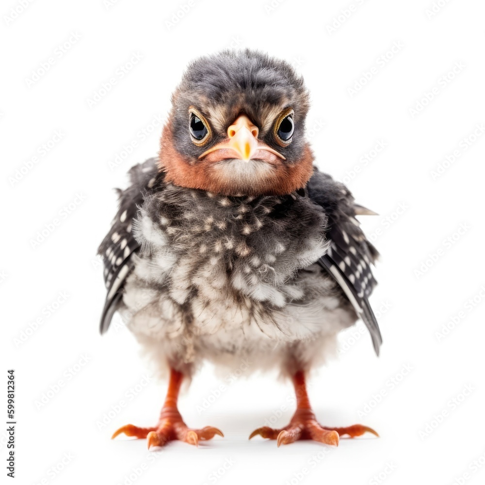 Baby Cuckoo isolated on white (generative AI) Baby Cuckoo isolated on white (generative AI)