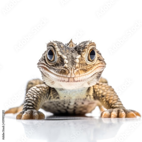 Baby Crocodile isolated on white (generative AI) © HandmadePictures
