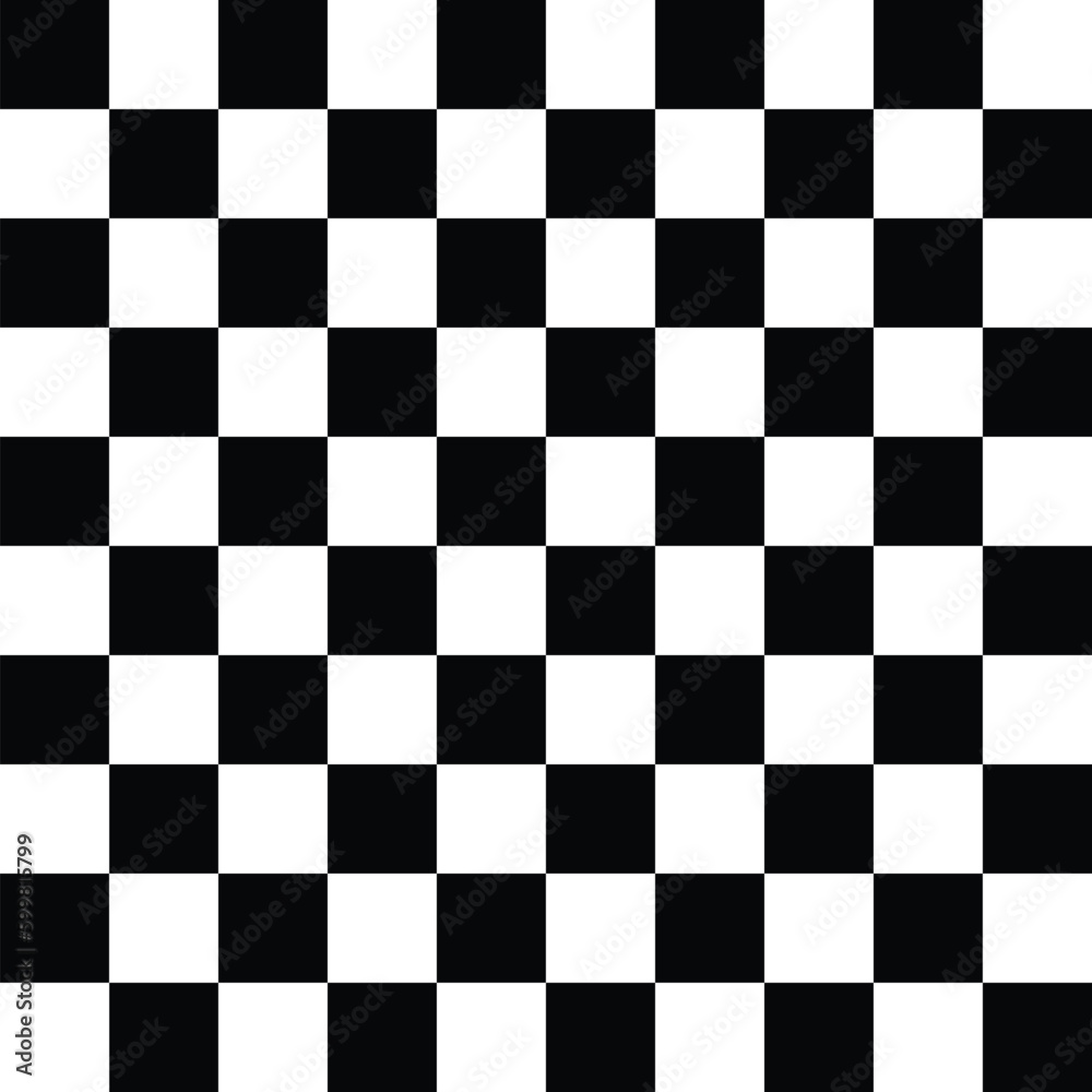Fototapeta premium vector seamless pattern of checkerboard, black and white chessboard