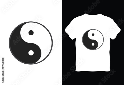 T Shirt Template- yin yang symbol
