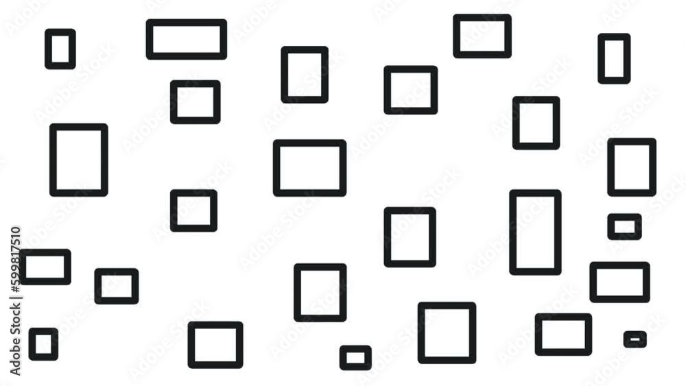 Squares and rectangles move in a circle Squares and rectangles move in a circle