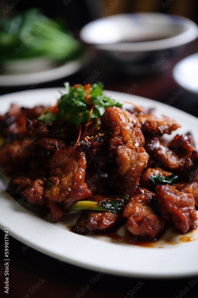 All Chinese food specialties of a restaurant