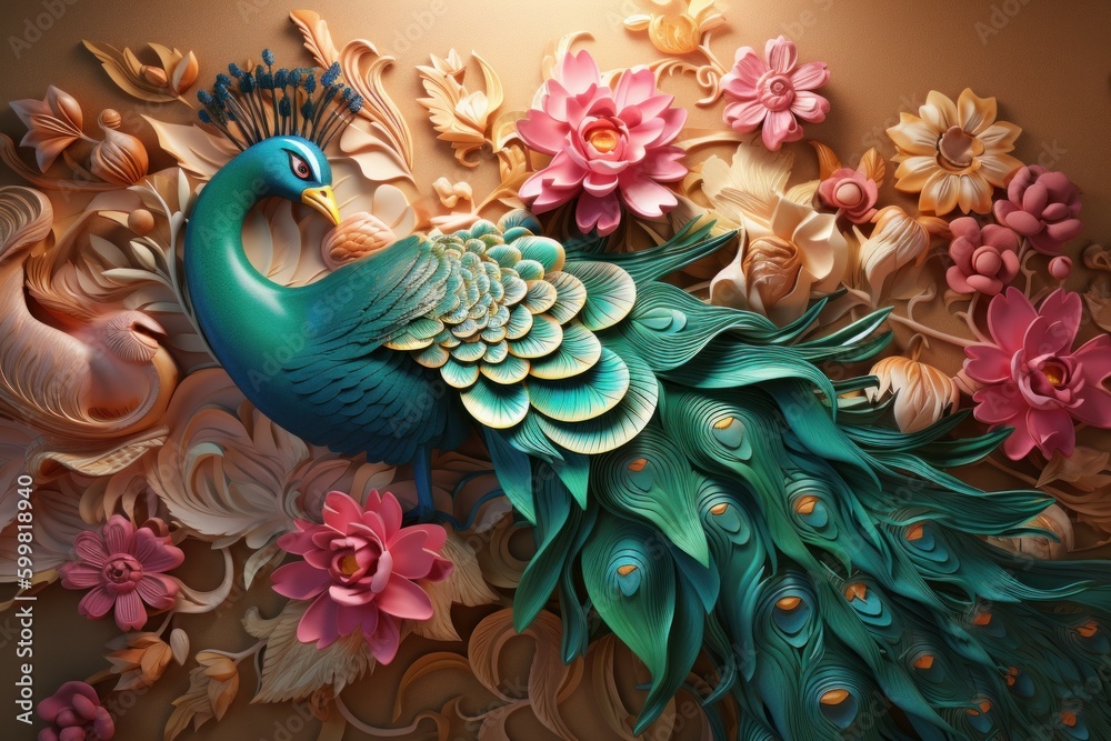 Elegant flower base plant. Generate Ai