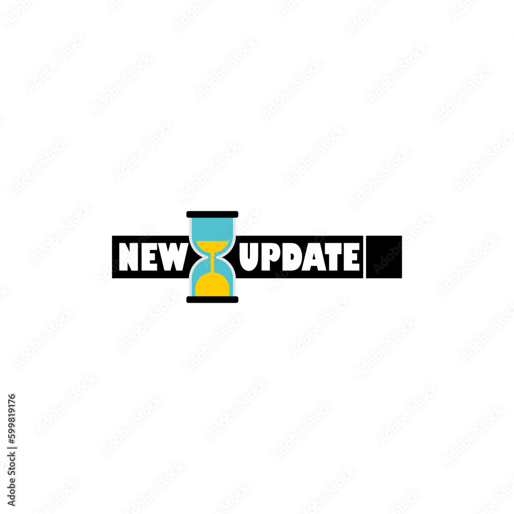 New update icon. Modern design new update text logo isolated on white background New update icon. Modern design new update text logo isolated on white background