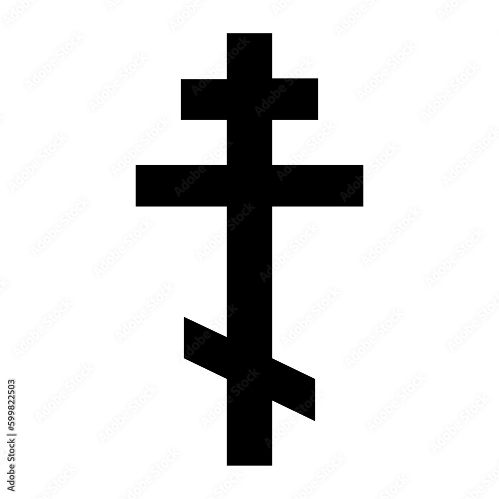 Vector graphic of the Russian Orthodox cross