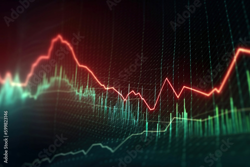 diagrams and indexes of financial investments and trading, generative AI