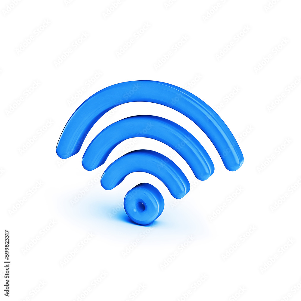 3D Realistic Wireless network illustration. Wifi signal icon. Generative Ai. 3D Realistic Wireless network illustration. Wifi signal icon. Generative Ai.