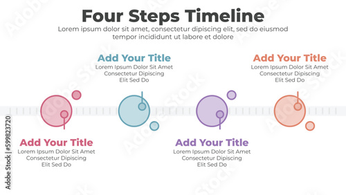 Modern timeline diagram and infographic template for business