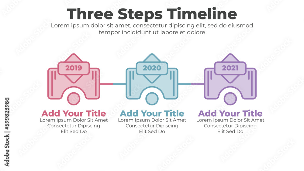 Abstract elements of timeline graph and diagram with  steps infographic 