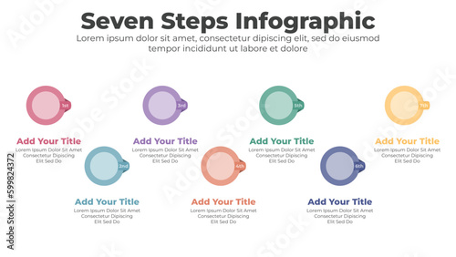 seven steps business infographics 