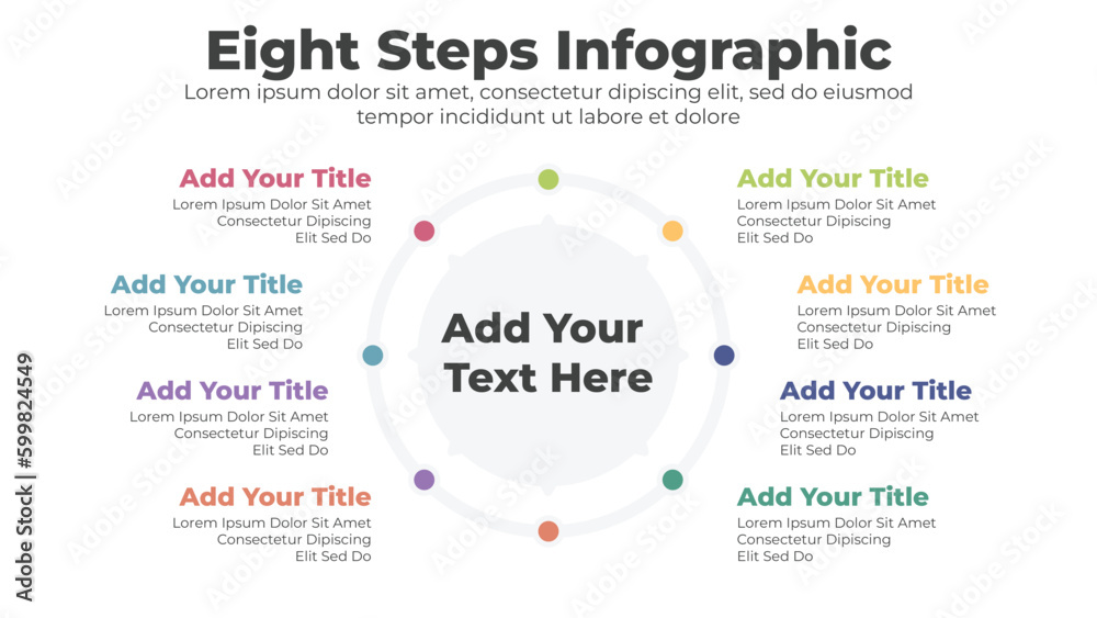 Modern business infographic template with 8 steps or options Modern business infographic template with 8 steps or options