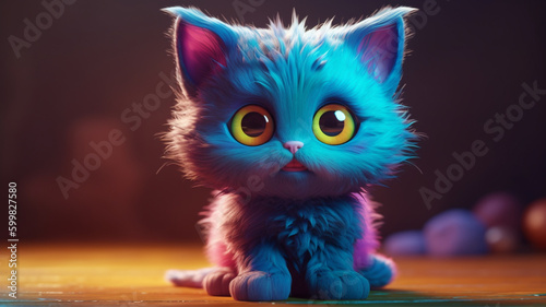 Enchanting 3D Fairy Tale kitten