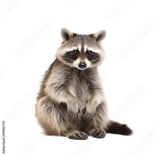 raccoon isolated on background