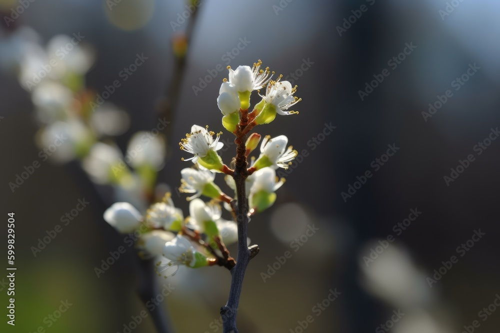 This photo captures the stunning beauty of spring with blooming cherry blossom trees. Generative AI This photo captures the stunning beauty of spring with blooming cherry blossom trees. Generative AI