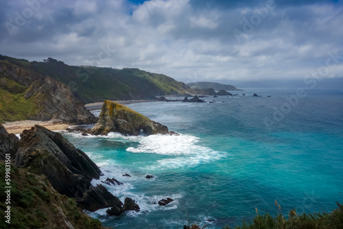 Ortigueira cliffs and atlantic ocean, Galicia, Spain