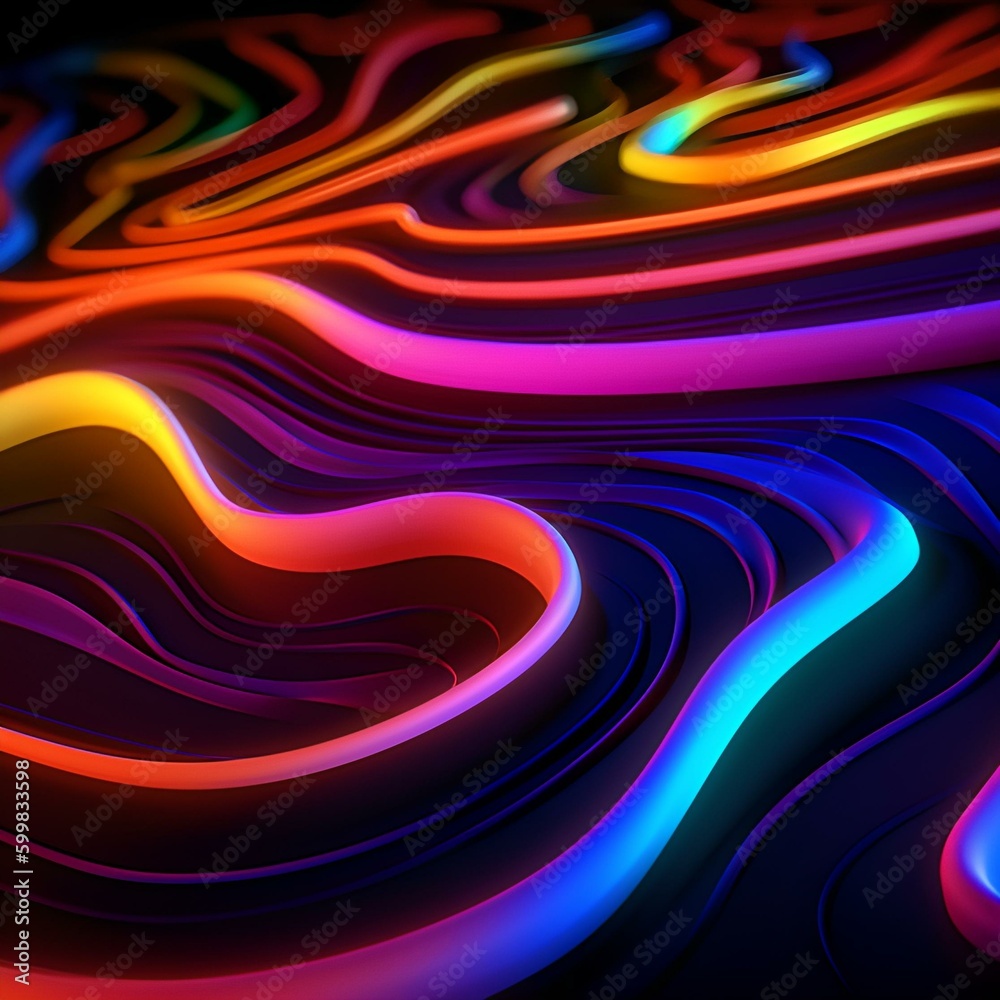 abstract background with colorful neon trendy lines bright AI generated wallpaper abstract background with colorful neon trendy lines bright AI generated wallpaper