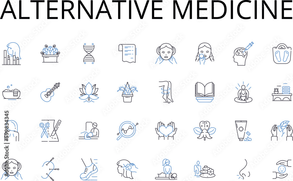 Alternative medicine line icons collection. Complementary medicine, Integrative medicine, Holistic medicine, Natural medicine, Traditional medicine, Herbal medicine, Eastern medicine vector and linear Alternative medicine line icons collection. Complementary medicine, Integrative medicine, Holistic medicine, Natural medicine, Traditional medicine, Herbal medicine, Eastern medicine vector and linear