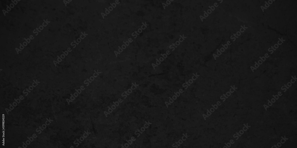 Obraz premium Dark black Close up retro plain dark black cement and concrete wall background texture. Background image of texture plaster on the wall in dark black tones in grunge style backdrop.