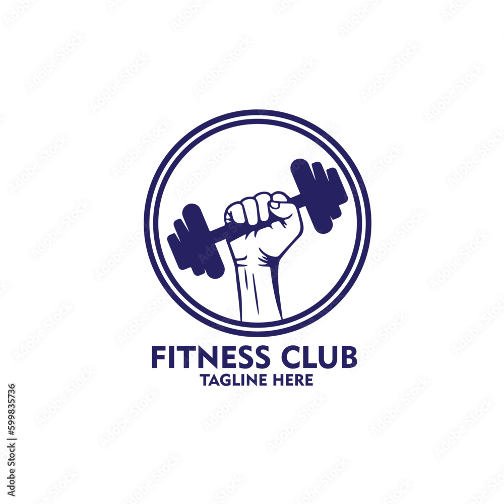 logo fitness gym vector illustration