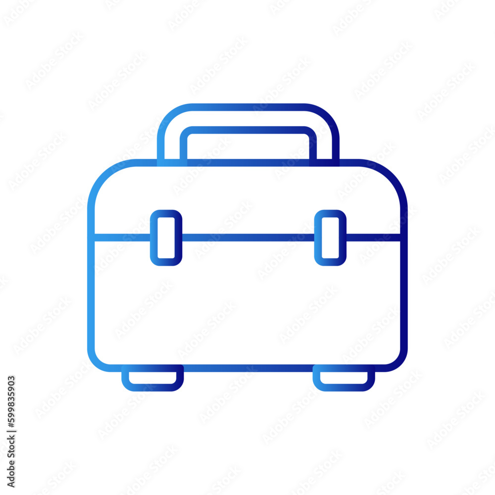 Tool box construction icon with blue gradient outline style. toolkit, service, hammer, set, kit, pictogram, screwdriver. Vector illustration Tool box construction icon with blue gradient outline style. toolkit, service, hammer, set, kit, pictogram, screwdriver. Vector illustration