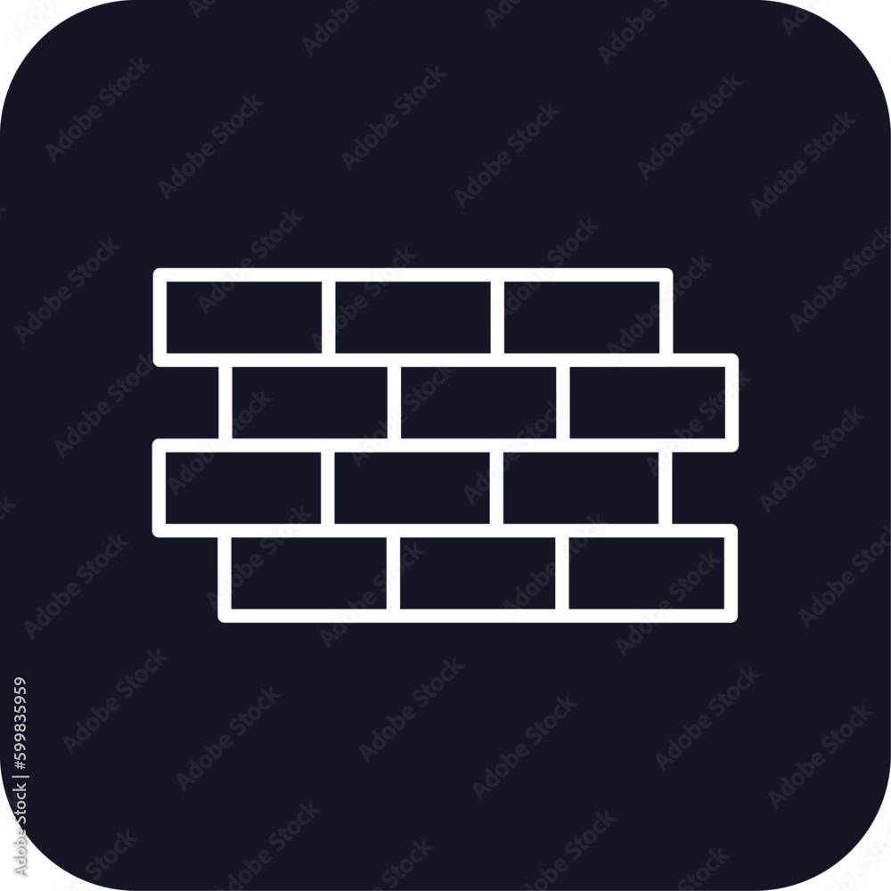 Brick wall construction icon with black filled line outline style. symbol, house, cement, home, masonry, design, material. Vector illustration Brick wall construction icon with black filled line outline style. symbol, house, cement, home, masonry, design, material. Vector illustration