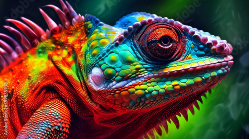 Generative ai illustration of a chameleon