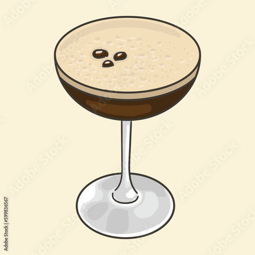 Espresso martini coffee-based cocktail