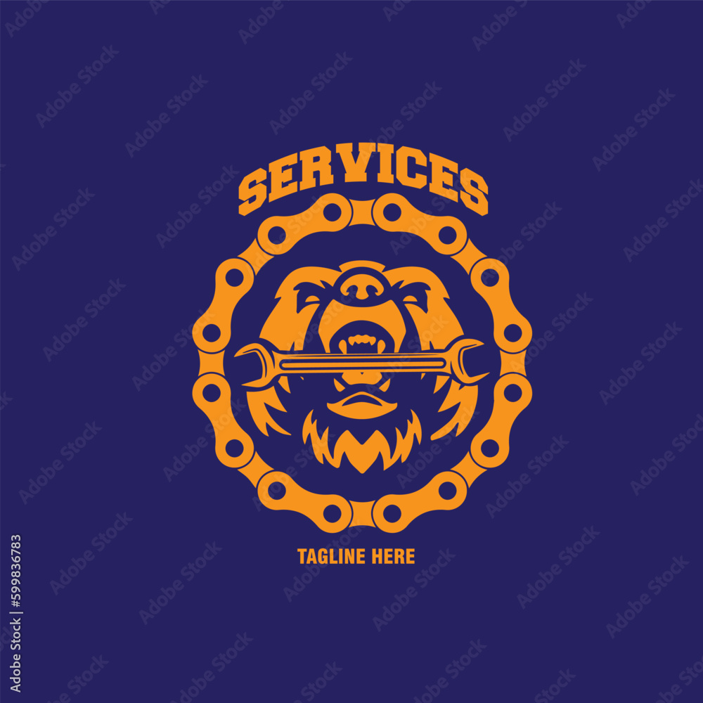 logo motorcycle services vector illustration logo motorcycle services vector illustration