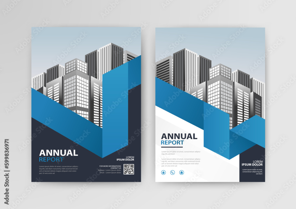 Business abstract vector template for Brochure, AnnualReport, Magazine, Poster, Corporate Presentation, Portfolio, Flyer, Market, infographic with blue color size A4, Front and back.