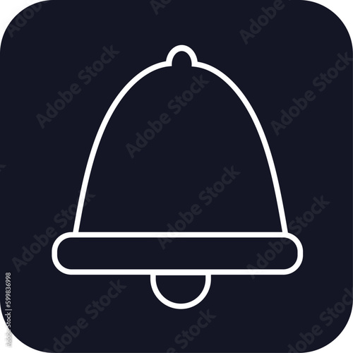 Notification shopping icon with black filled line outline style. button, media, tone, doorbell, ring, signal, phone. Vector Illustration