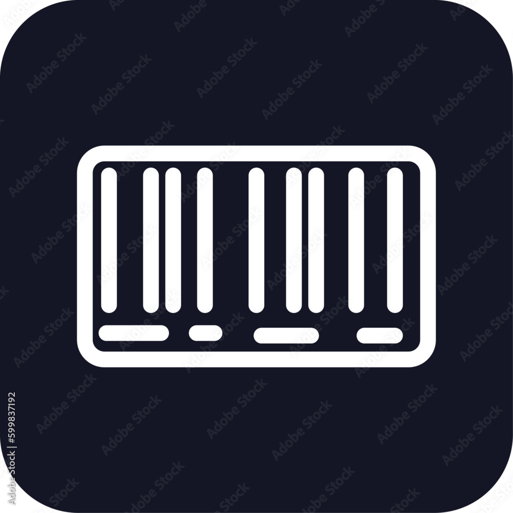 Barcode shopping icon with black filled line outline style. sale, line, technology, scanning, mobile, business, data. Vector Illustration