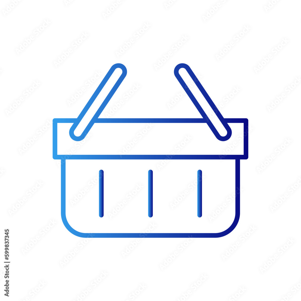 Shopping basket shopping icon with blue gradient outline style. set, box, button, e-commerce, delivery, empty, discount. Vector Illustration Shopping basket shopping icon with blue gradient outline style. set, box, button, e-commerce, delivery, empty, discount. Vector Illustration