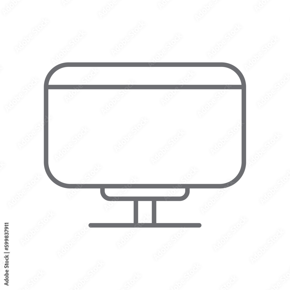 Monitor information Technology icon with black outline style. desktop, display, isolated, flat, equipment, notebook, electronic. Vector Illustration Monitor information Technology icon with black outline style. desktop, display, isolated, flat, equipment, notebook, electronic. Vector Illustration