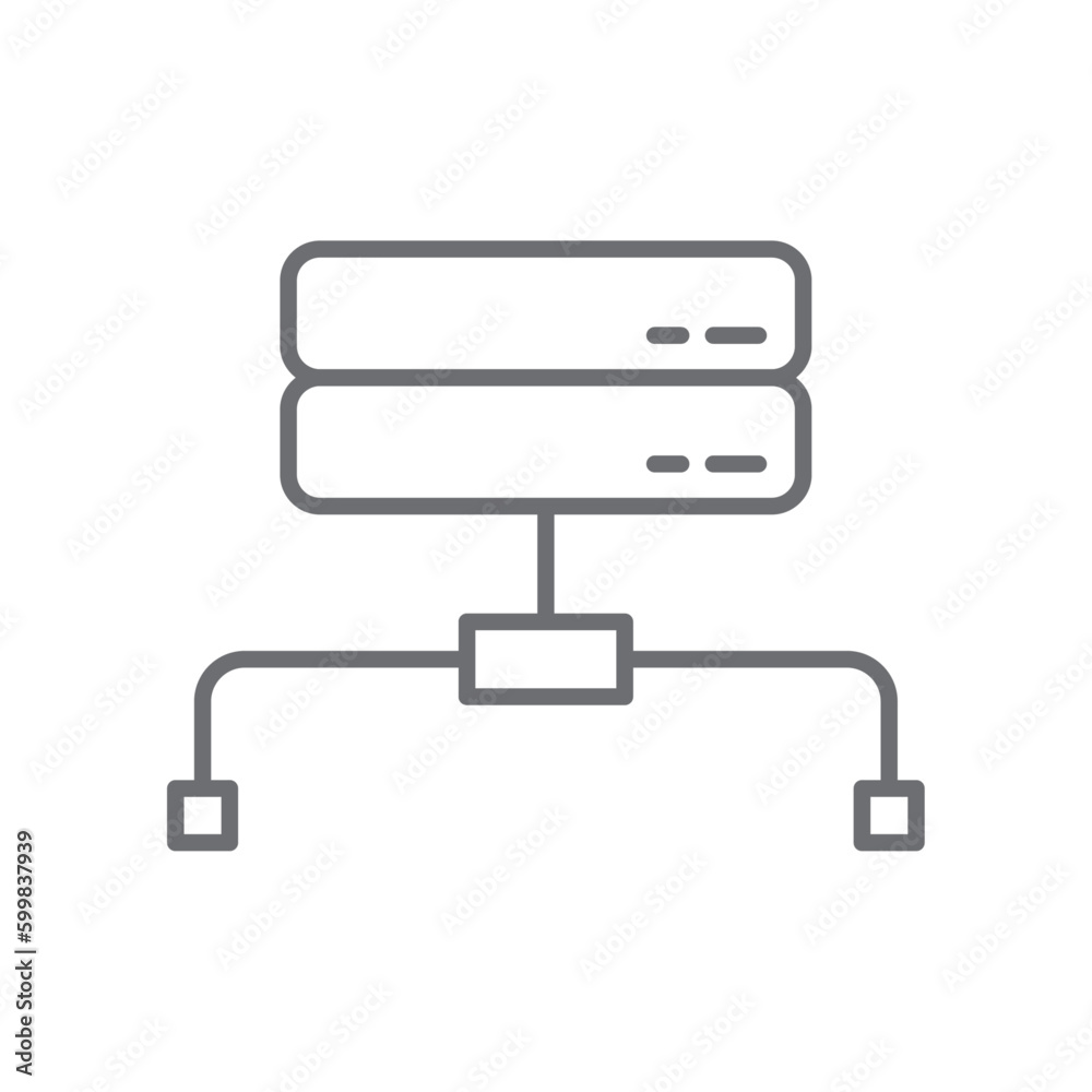 Server information Technology icon with black outline style. download, ui, monitor, wireless, business, mobile, sharing. Vector Illustration Server information Technology icon with black outline style. download, ui, monitor, wireless, business, mobile, sharing. Vector Illustration