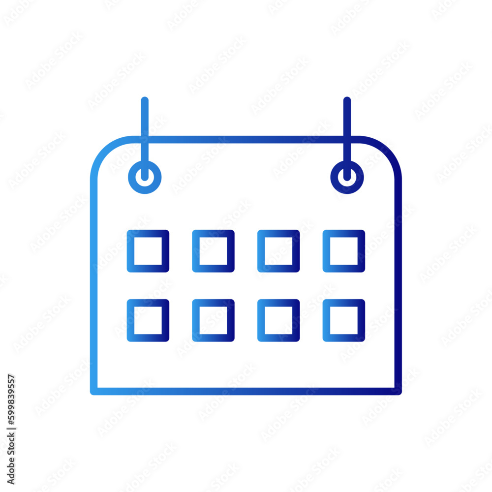 Schedule education icon with blue gradient outline style. isolated, website, planner, line, simple, interface, holiday. Vector Illustration Schedule education icon with blue gradient outline style. isolated, website, planner, line, simple, interface, holiday. Vector Illustration