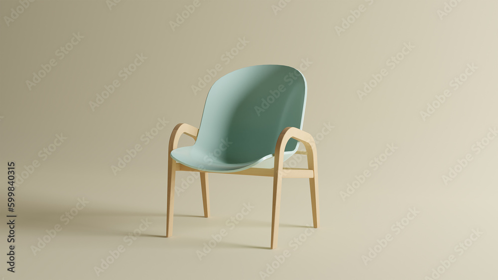 The 3D model render chair design Stock Illustration | Adobe Stock