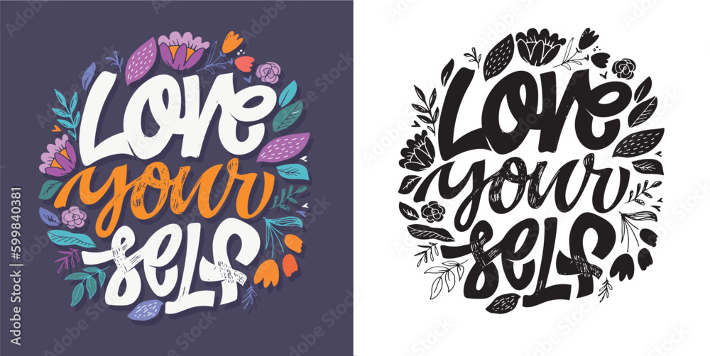 Hand drawn motivation lettering quote in modern calligraphy style. Inspiration slogan for print and poster design. Tee design, mug print. Vector - obrazy, fototapety, plakaty 