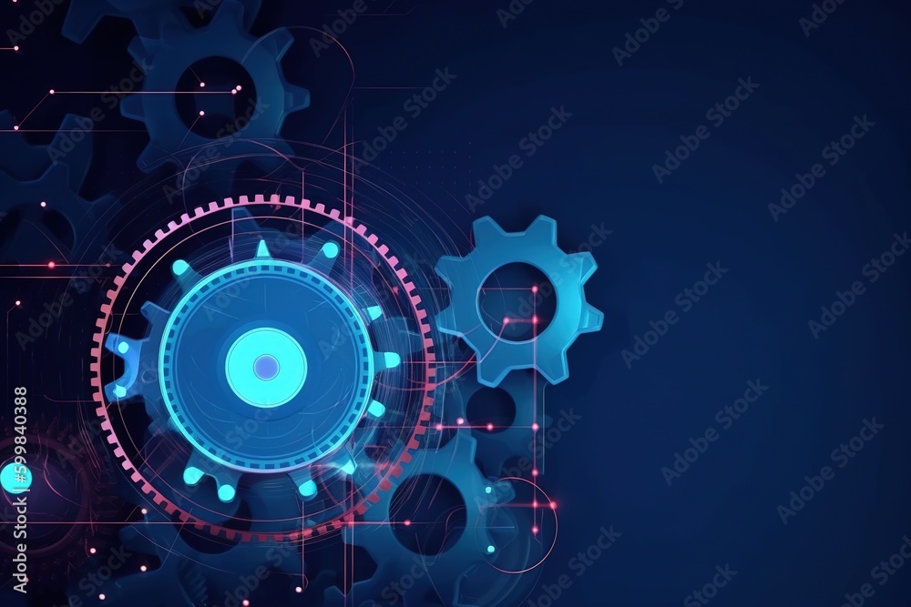 Modern science or technology abstract background using cogwheel. Wireframe spot surface illustration Modern science or technology abstract background using cogwheel. Wireframe spot surface illustration