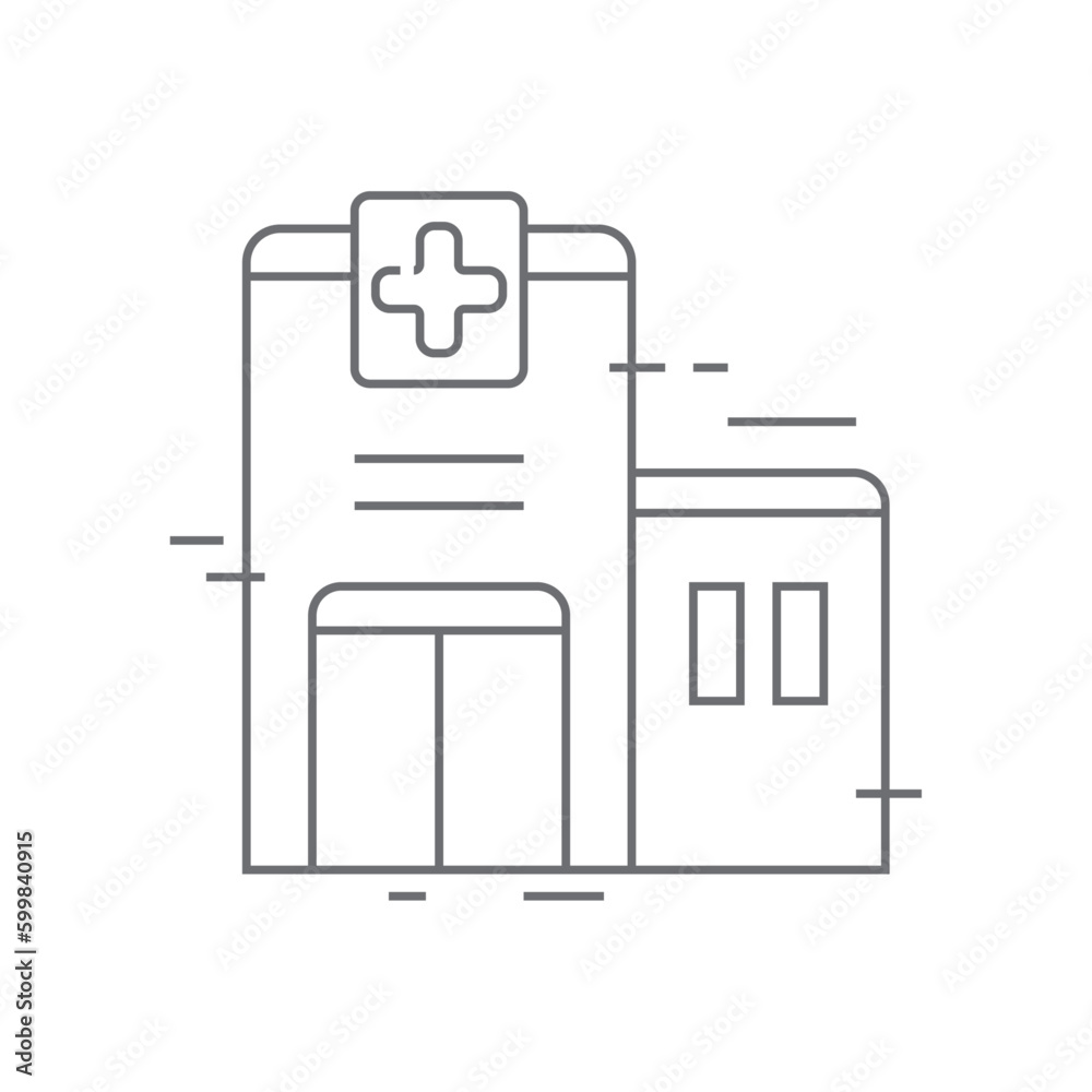 Hospital digital healthcare icon with black outline style. shape, rescue, medic, element, urgency, structure, nurse. Vector Illustration Hospital digital healthcare icon with black outline style. shape, rescue, medic, element, urgency, structure, nurse. Vector Illustration