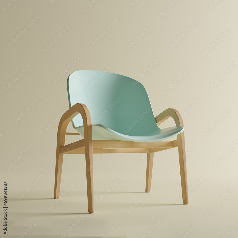 The 3D model render chair design Stock Illustration | Adobe Stock