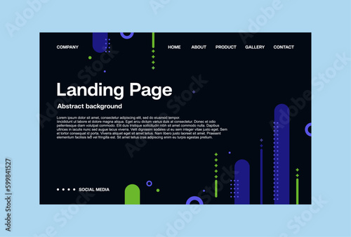 Landing page abstract background design