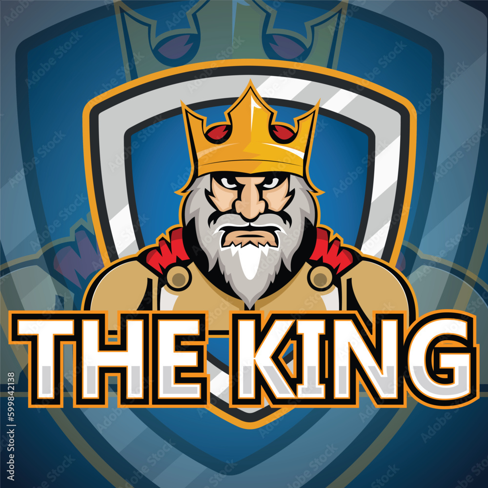 King Mascot logo design King Mascot logo design