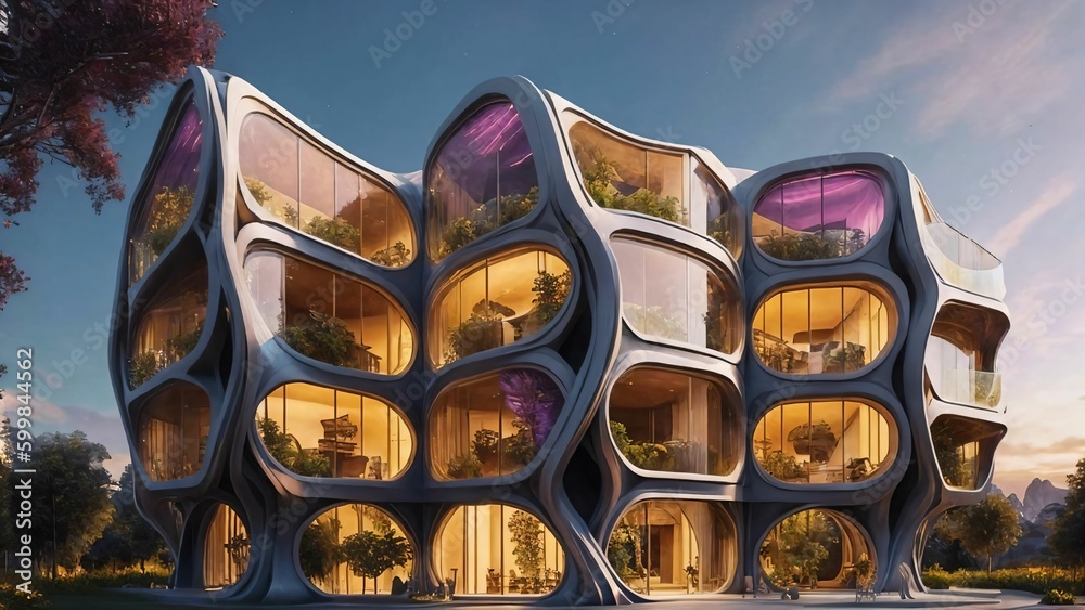 The Hive Scifi futuristic brutalist architecture style building