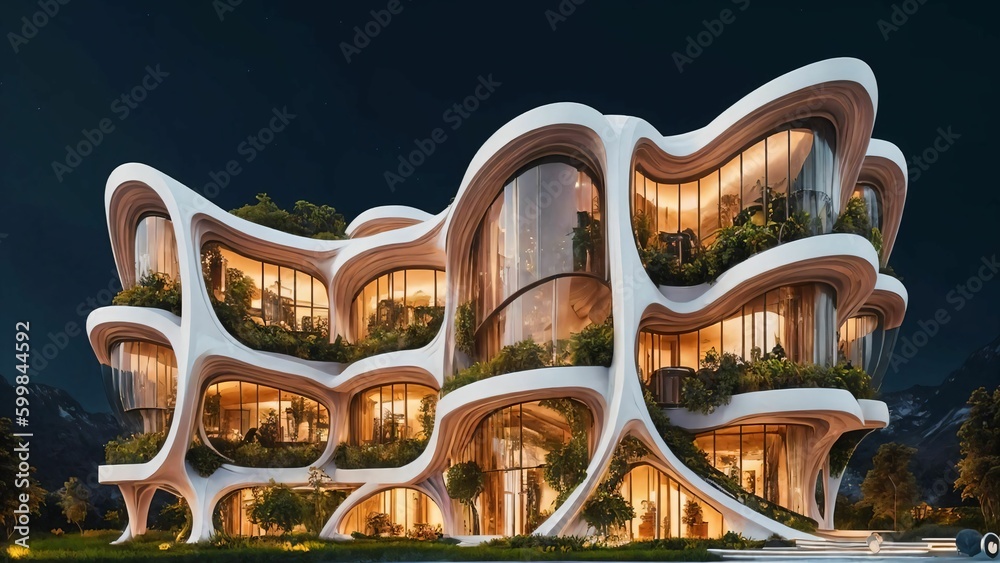 The Hive Scifi futuristic brutalist architecture style building