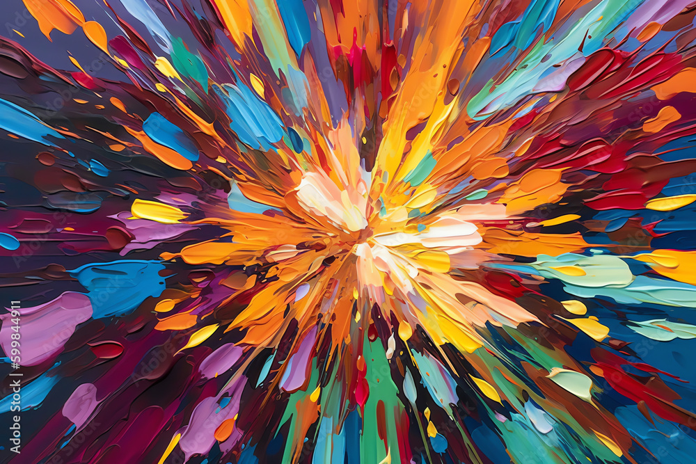 abstract explosion captured in a pop art style. generative AI abstract explosion captured in a pop art style. generative AI