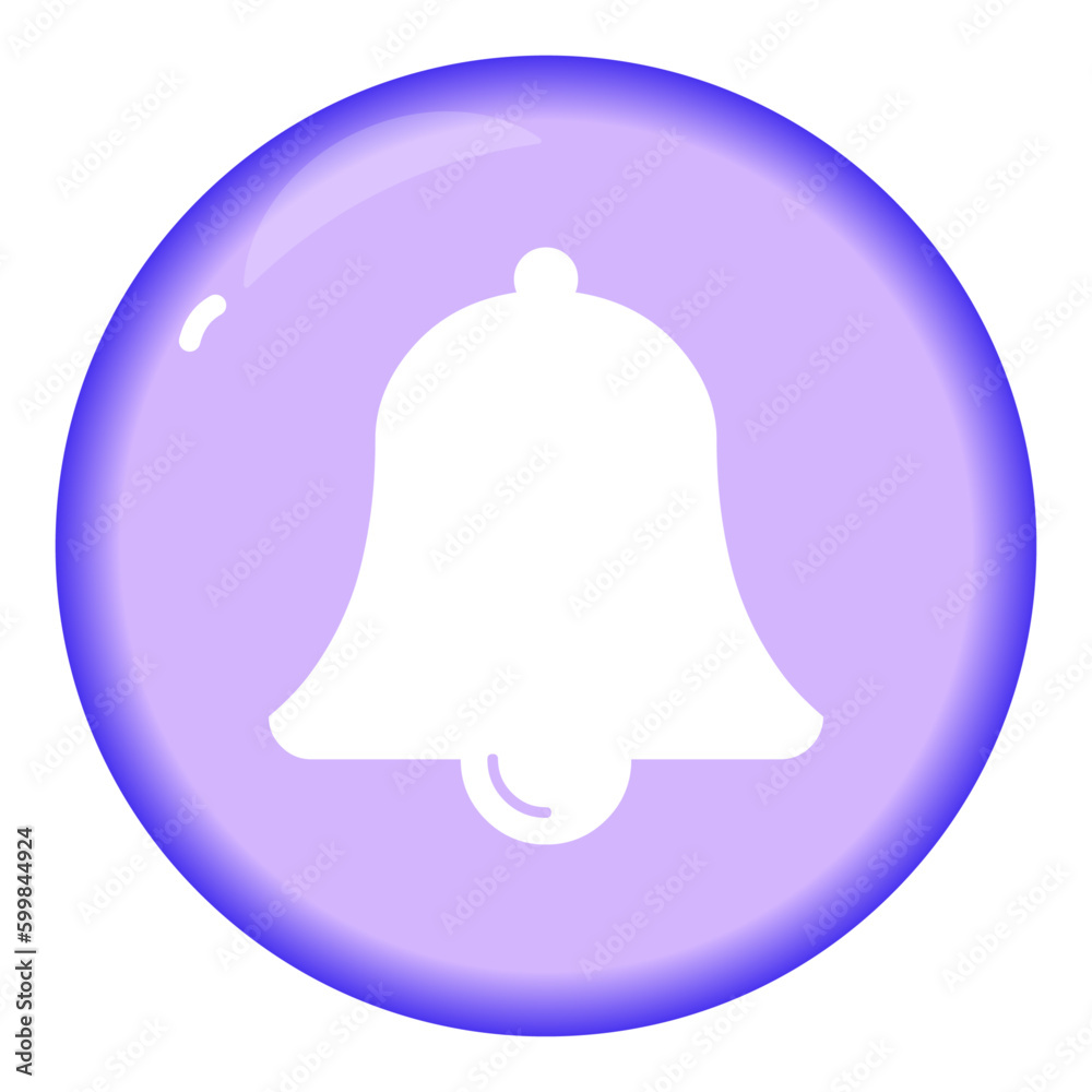 notification bell flat gradient vector icon