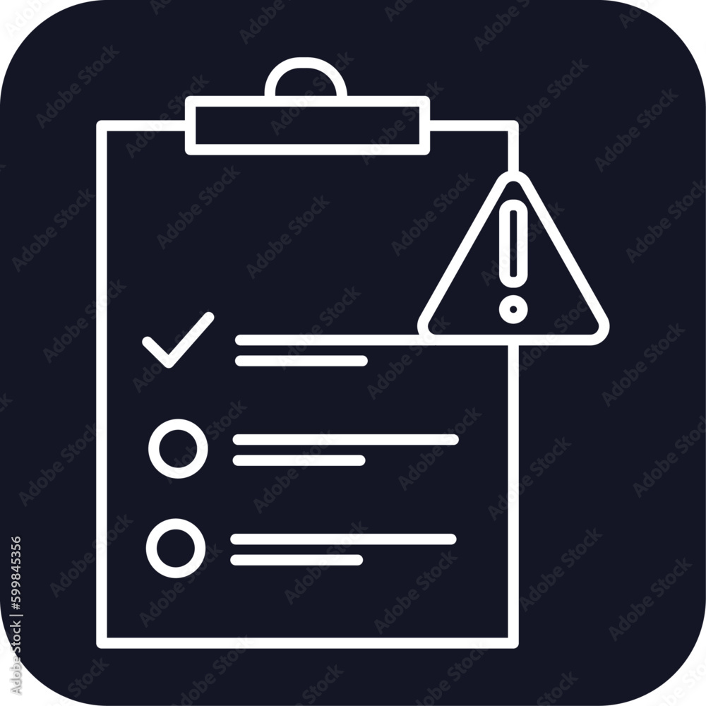 Evaluation crisis management icon with black filled line outline style. experience, lined, tick, questionnaire, best, star, assessment. Vector Illustration